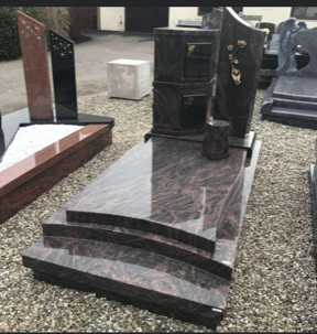 pierre tombale en granit largeur simple contemporain